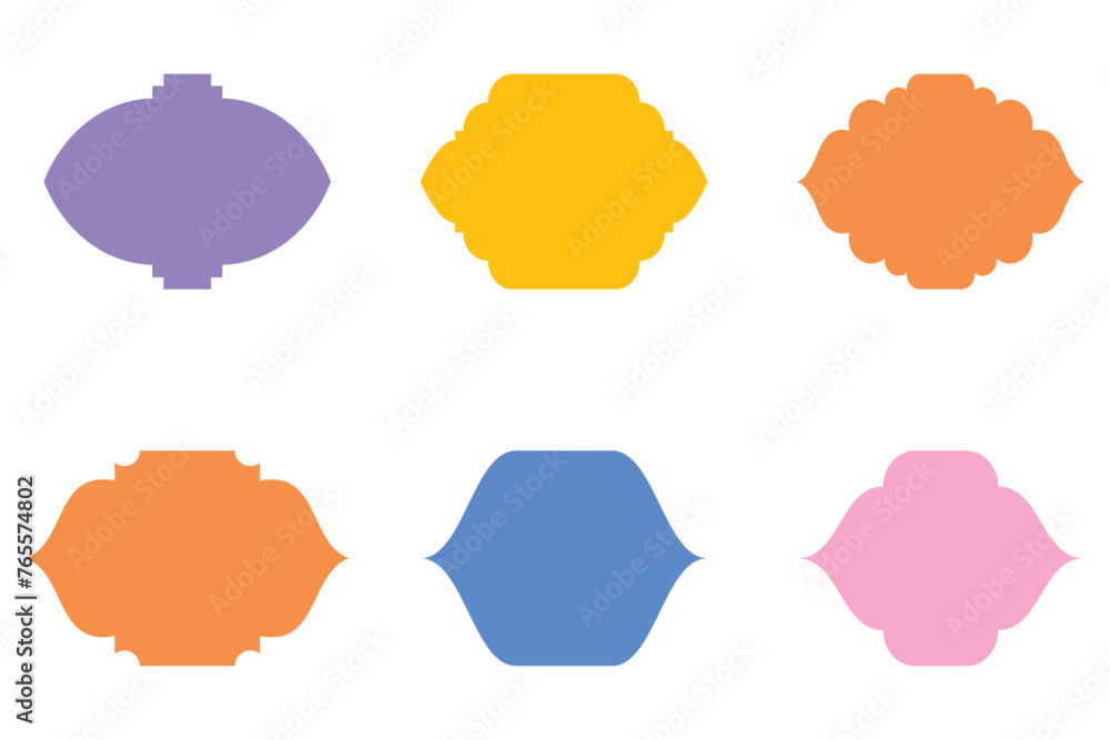 Islamic Frame Design Glyph Horizontal- SET 6 Islamic Frame Design Glyph Horizontal- SET 6