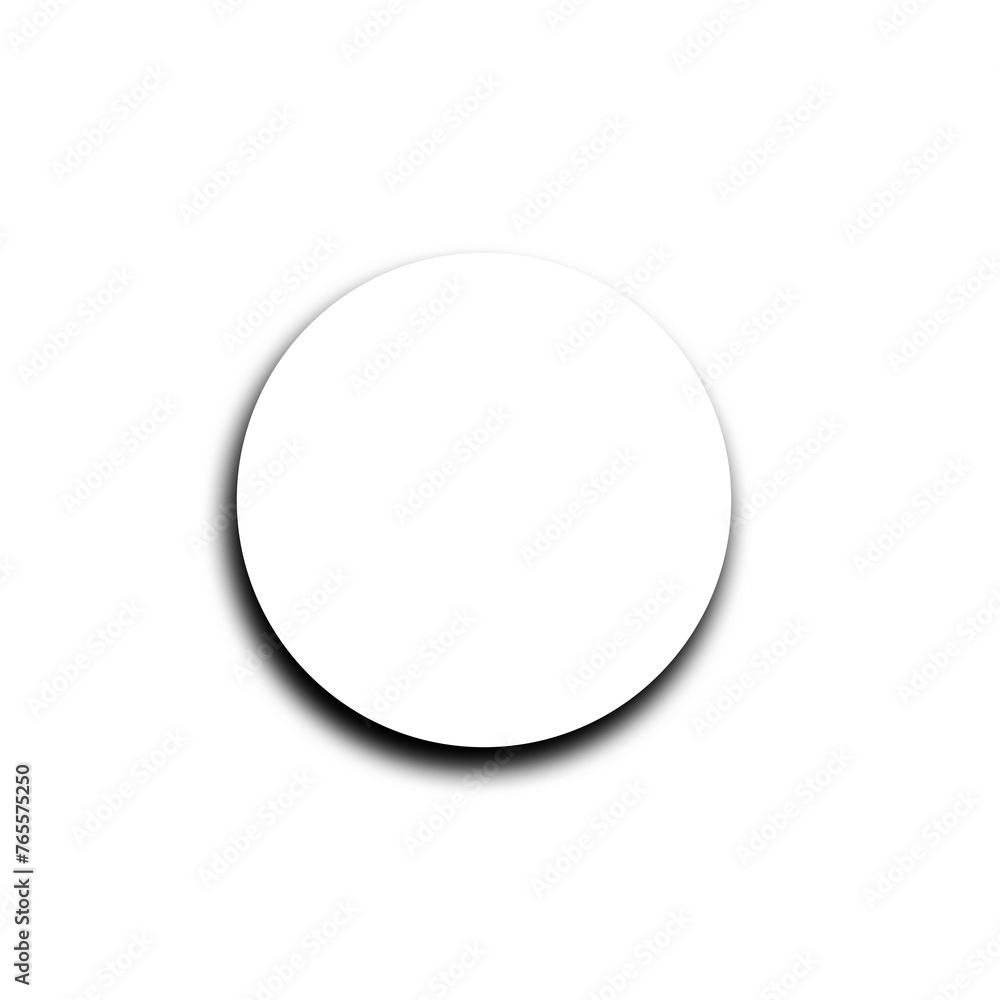 Realistic circle shadow effect on transparent background