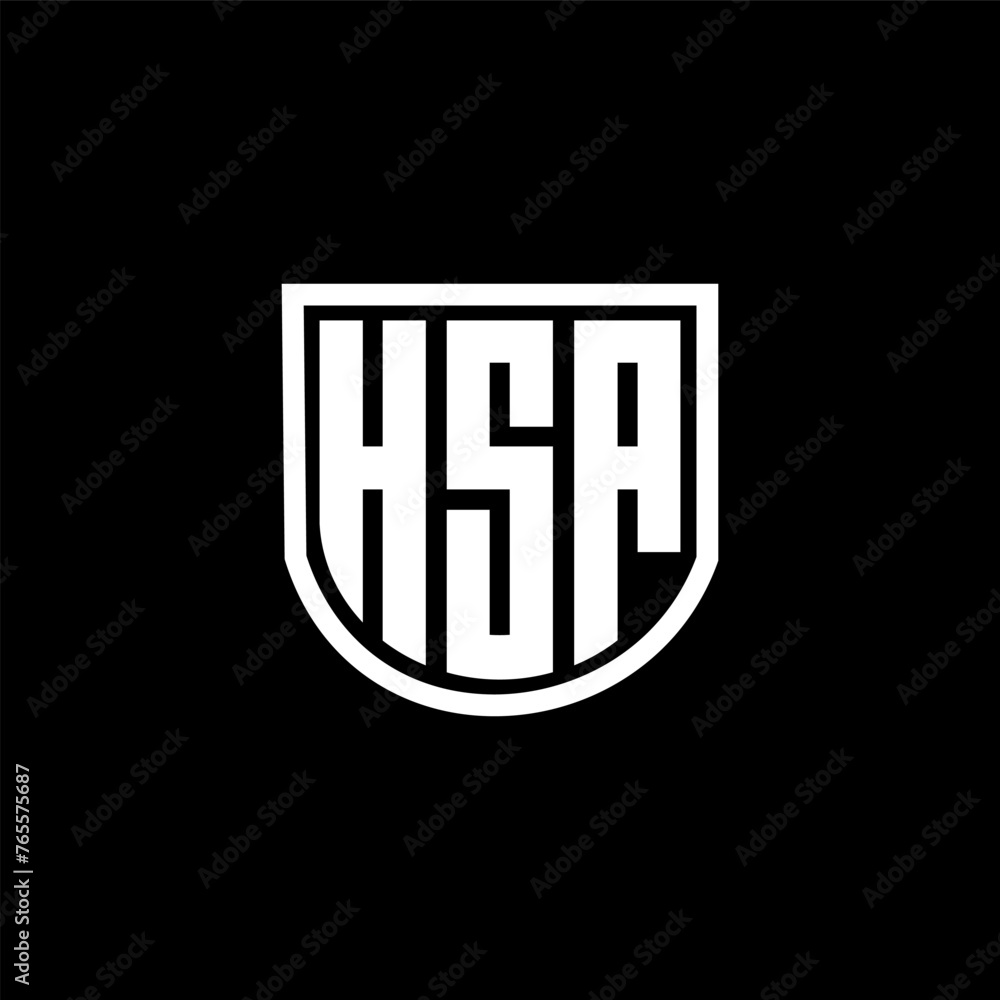 HSA letter logo design with black background in illustrator, cube logo, vector logo, modern alphabet font overlap style. calligraphy designs for logo, Poster, Invitation, etc. HSA letter logo design with black background in illustrator, cube logo, vector logo, modern alphabet font overlap style. calligraphy designs for logo, Poster, Invitation, etc.