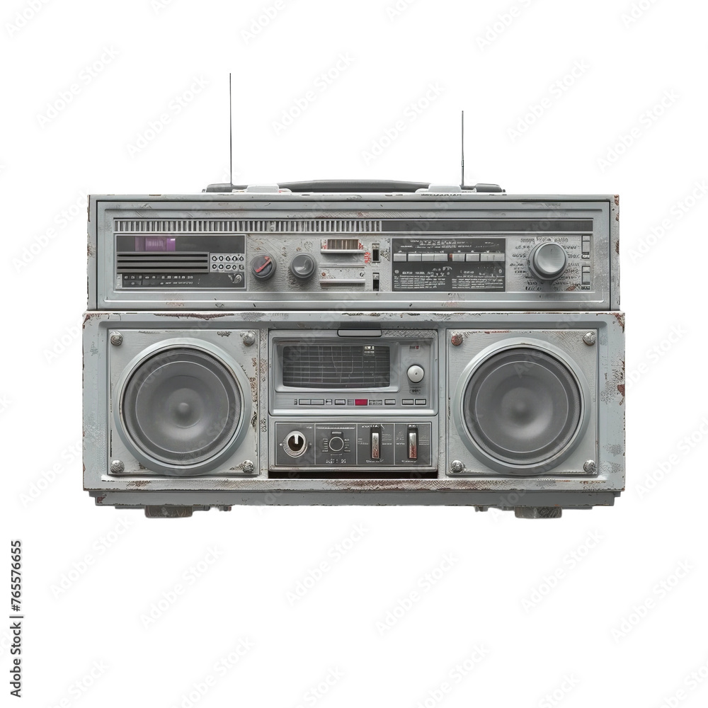 old radio cassette recorder