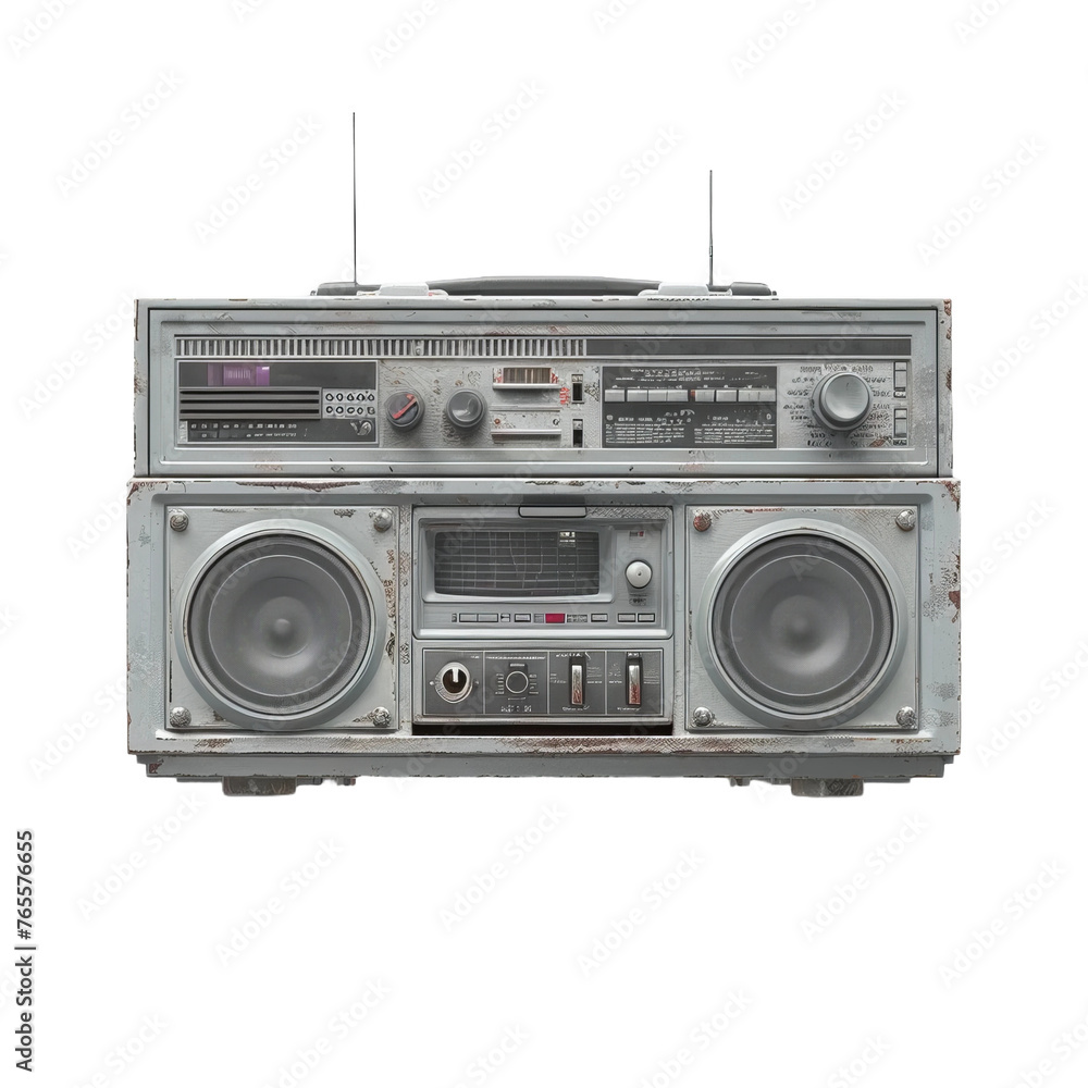 Fototapeta premium old radio cassette recorder