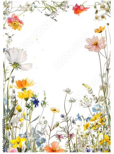 Delicate wildflower border