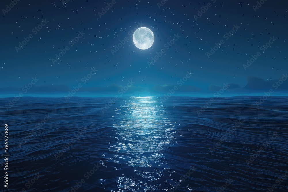 Moonlit ocean and sky at night would make a great travel background . Moonlit ocean and sky at night would make a great travel background .