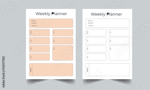 Weekly Planner KDP Interiors