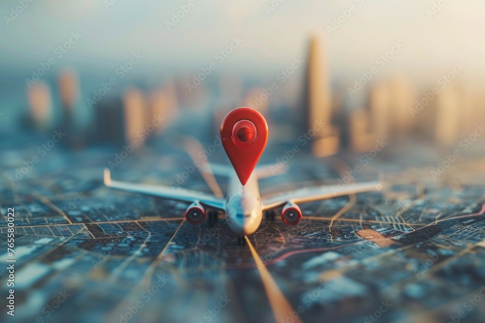 air plane fly GPS navigation pointer symbol city to city on the planet air plane fly GPS navigation pointer symbol city to city on the planet