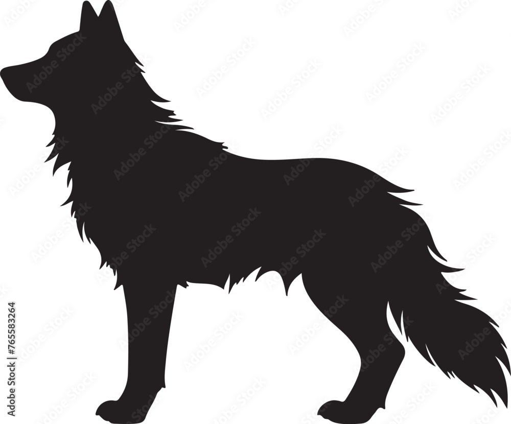 Wolf Silhouette Vector Illustration White Background Wolf Silhouette Vector Illustration White Background
