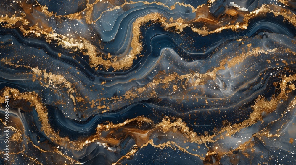 Fototapeta premium elegant navy and gold marble background