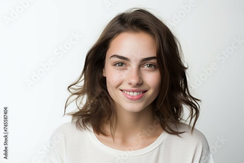 Smiling Woman With Long Hair