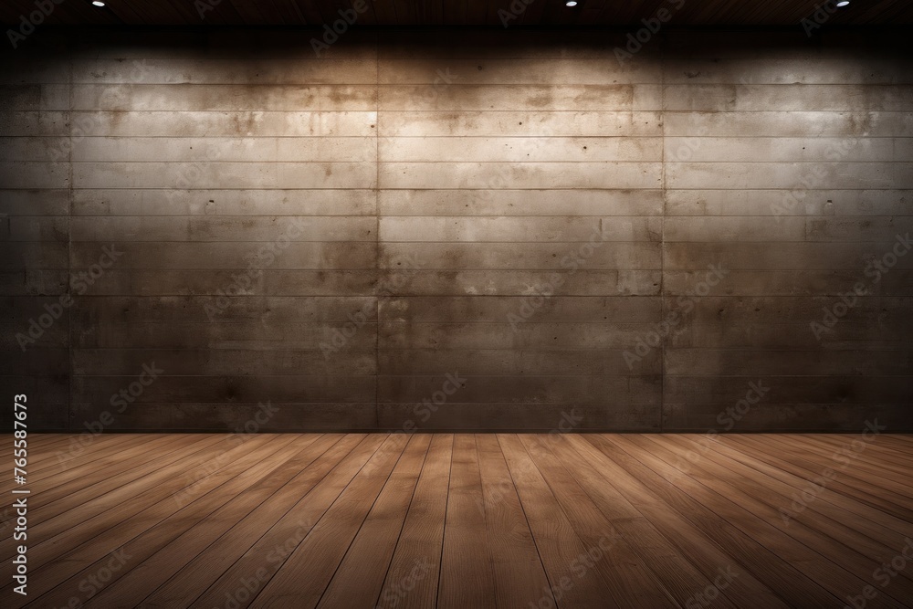 The background is an empty room with a beige cement wall. The background is an empty room with a beige cement wall.