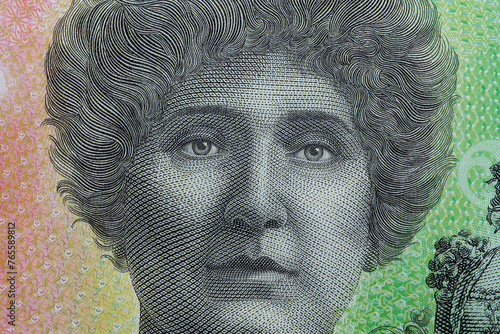 Nellie Melba a closeup portrait from Australian money