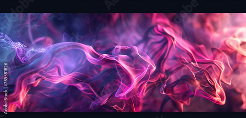 Ethereal tendrils of red, purple, and pink smoke create a mesmerizing dance in isolation.