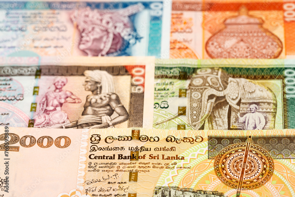 Fototapeta premium Sri Lankan rupee a business background