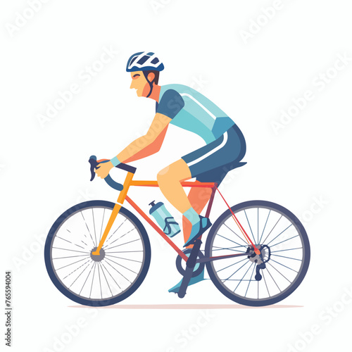 Fototapeta Naklejka Na Ścianę i Meble -  Cyclist sportsman on bike. Sport bicycle man biking