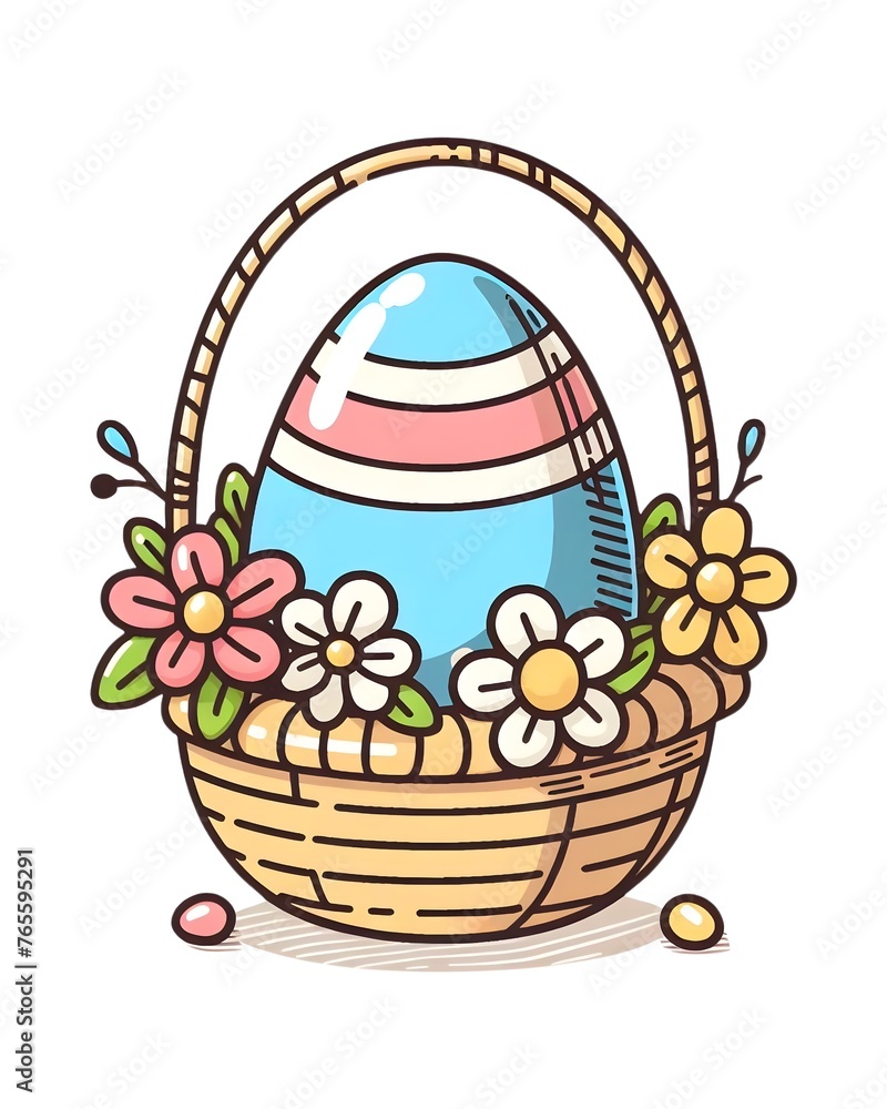 easter egg in a basket easter egg in a basket