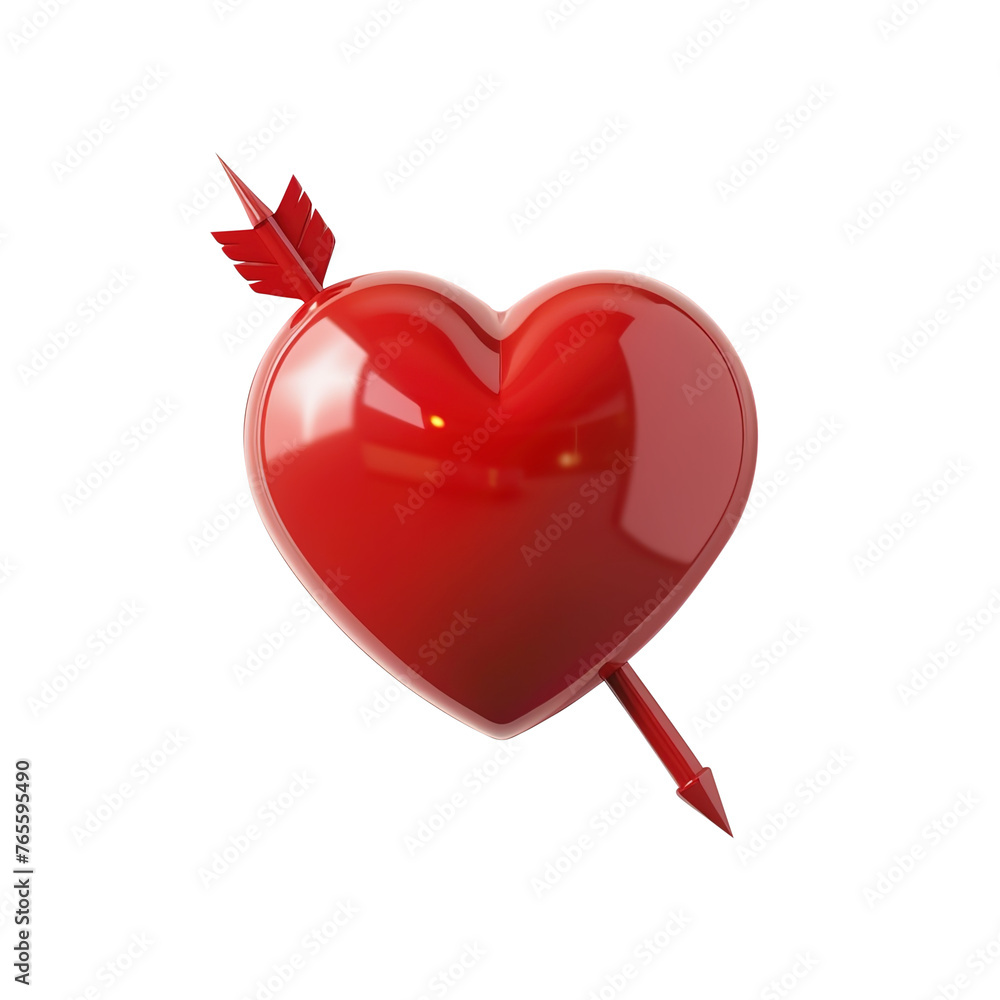 3D heart, isolated on transparent background Remove png, Clipping Path, pen tool