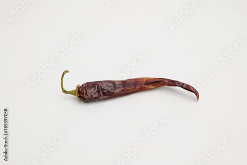 Hot pepper on a white background.