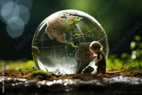 The tears of our children and our planet reflect the world's pain and conflict for those who are victims of natural conditions and pollution. photo