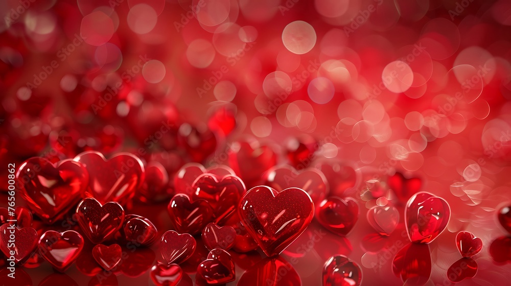 Valentines day concept with red hearts symbolizing love romance and celebration in an abstract design. Generative Ai Valentines day concept with red hearts symbolizing love romance and celebration in an abstract design. Generative Ai
