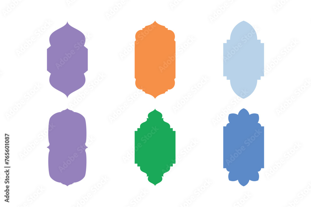 Islamic Vertical Frame Design Glyph - SET 6 Islamic Vertical Frame Design Glyph - SET 6