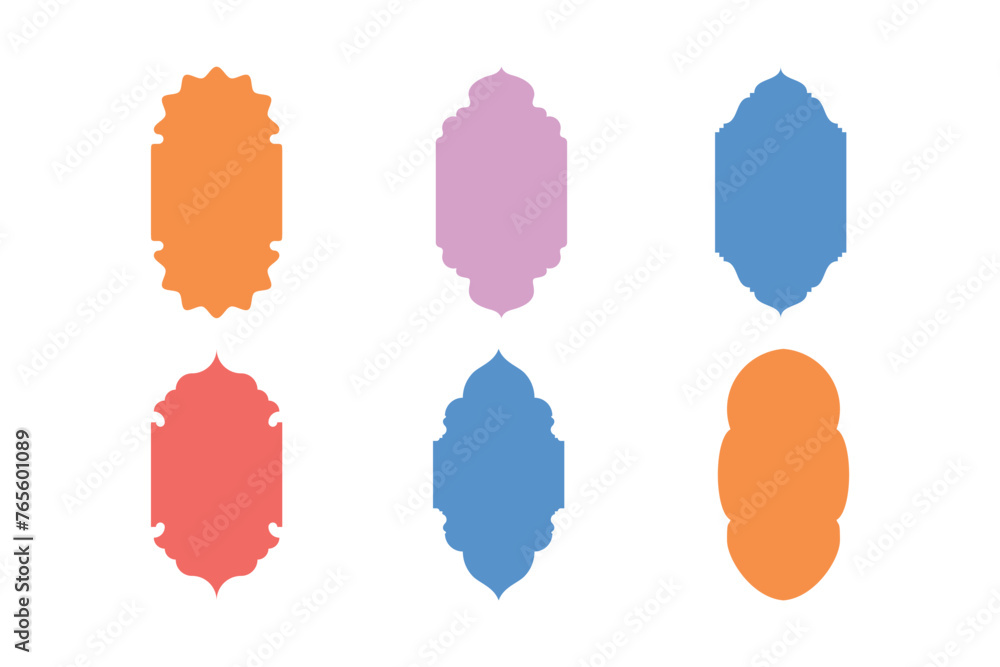 Islamic Vertical Frame Design Glyph - SET 6 Islamic Vertical Frame Design Glyph - SET 6