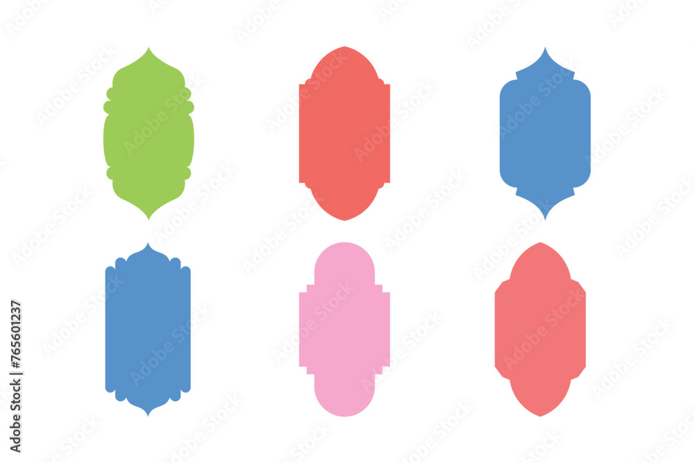 Islamic Vertical Frame Design Glyph - SET 6 Islamic Vertical Frame Design Glyph - SET 6