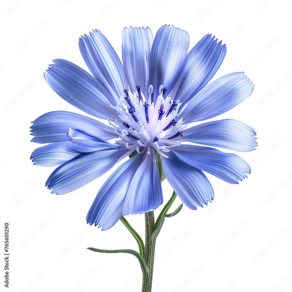Fototapeta premium Chicory, transparent background, isolated image, generative AI