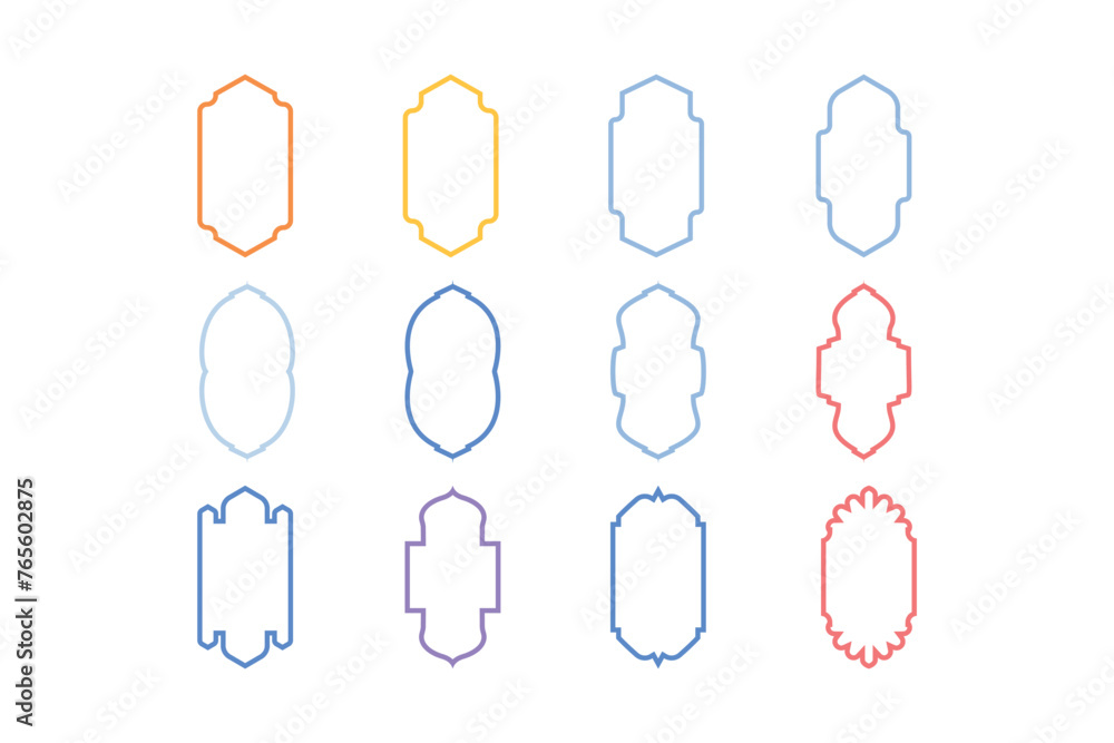 Islamic Vertical Frame Design Bold Line- SET 12 Islamic Vertical Frame Design Bold Line- SET 12