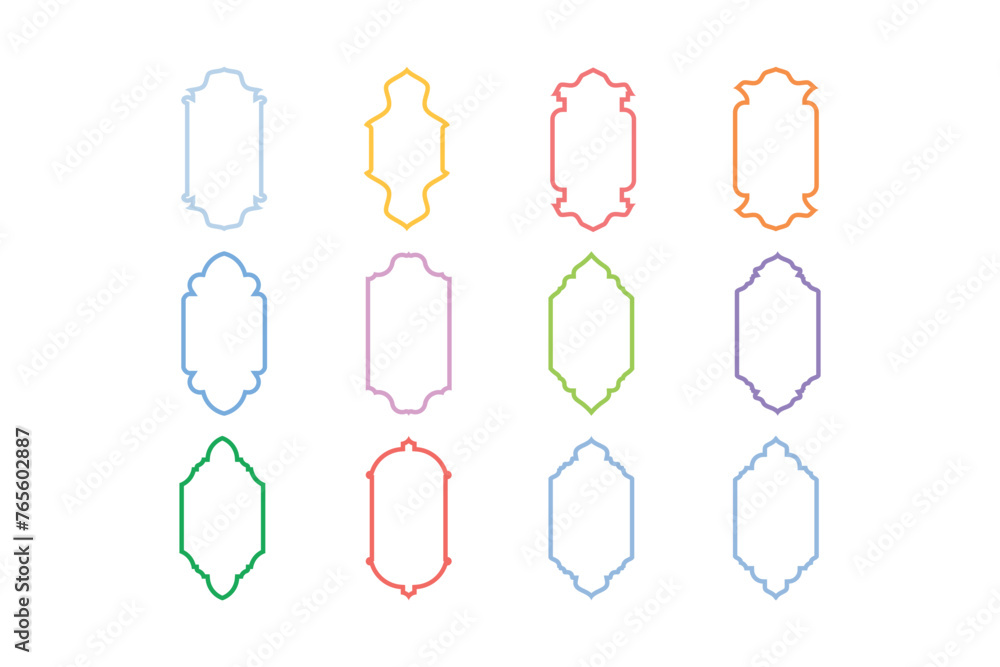Islamic Vertical Frame Design Bold Line- SET 12 Islamic Vertical Frame Design Bold Line- SET 12