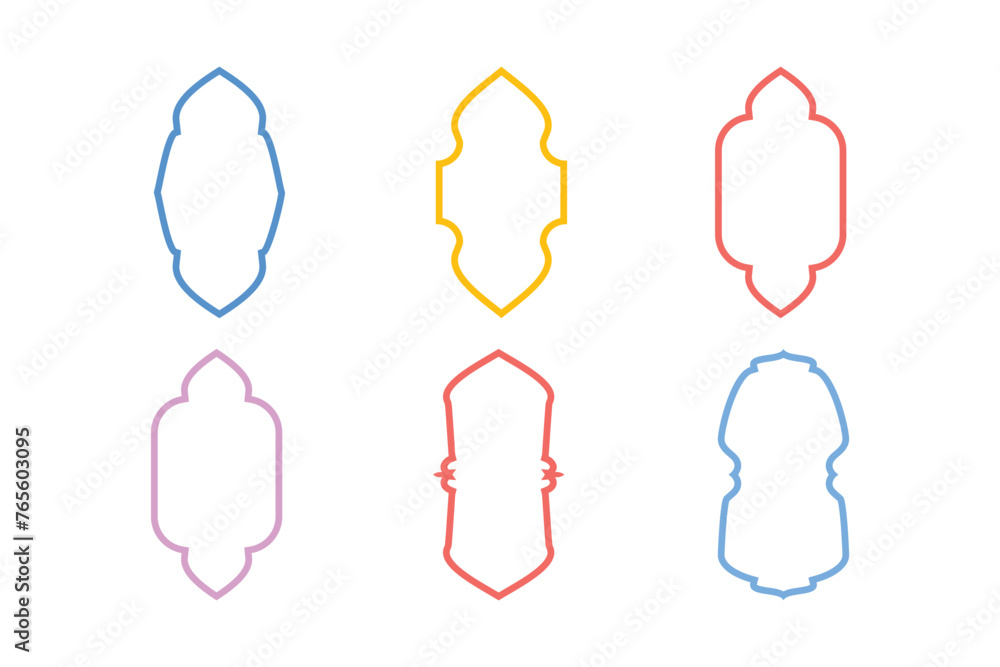 Islamic Vertical Frame Design Bold Line- SET 6 Islamic Vertical Frame Design Bold Line- SET 6