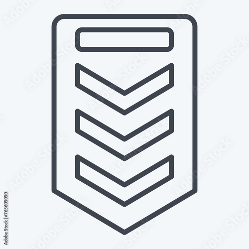 Icon Sergeant. related to Military And Army symbol. line style. simple design illustration © Aminnurul