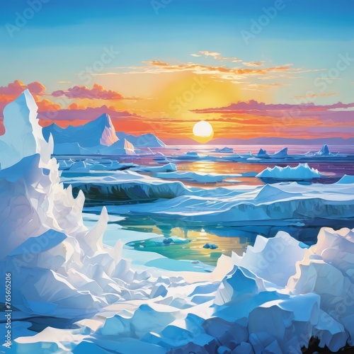 iceberg in polar regions © AiDistrict