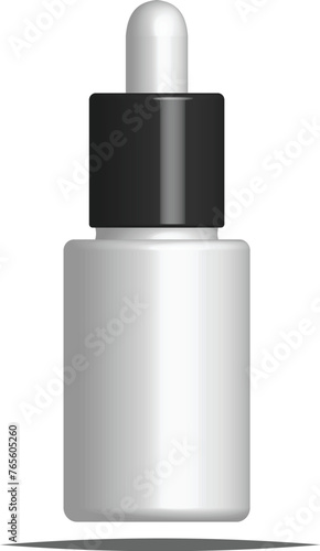 White cosmetic bottle lotion mockup