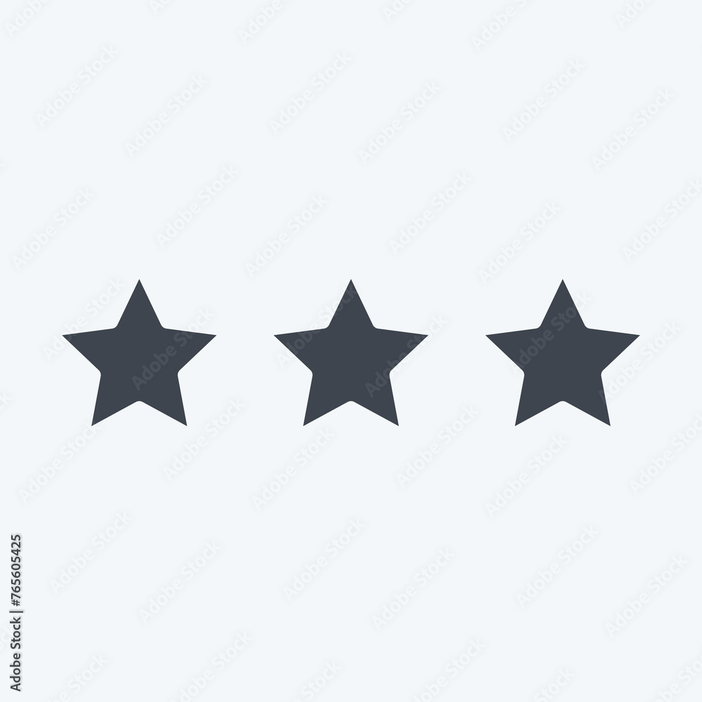 Icon Star Rank. related to Military And Army symbol. glyph style. simple design illustration Icon Star Rank. related to Military And Army symbol. glyph style. simple design illustration