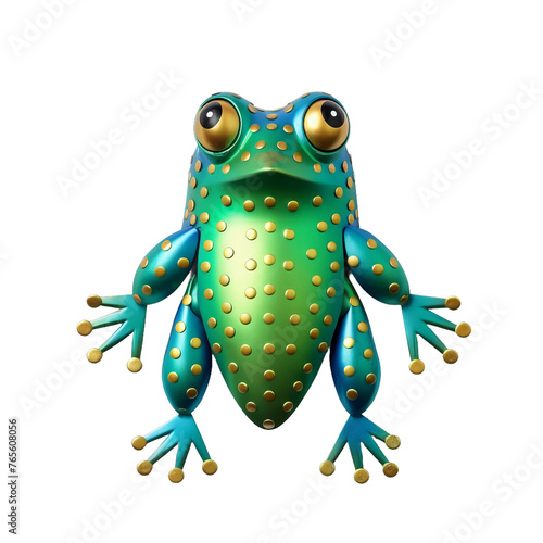 green frog design isolated on white

