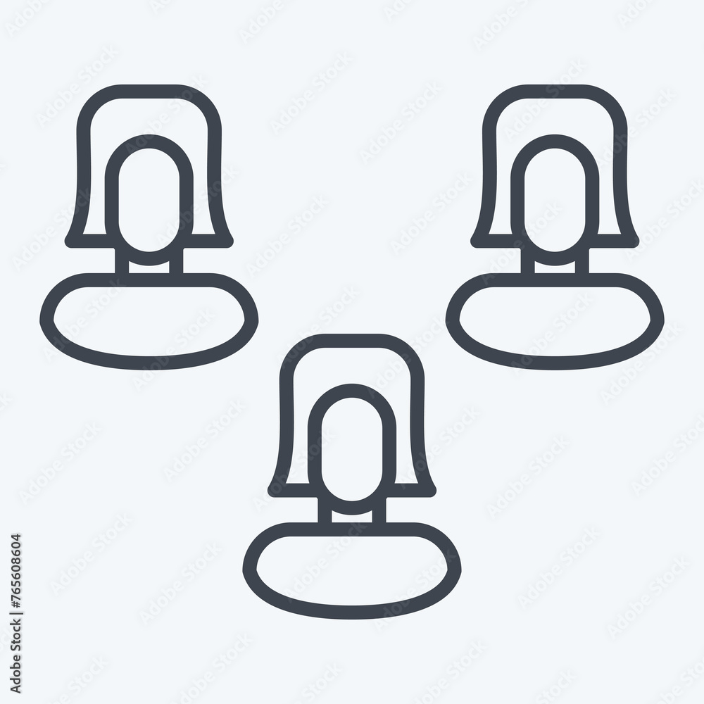 Icon Poll. related to Social Network symbol. line style. simple design illustration Icon Poll. related to Social Network symbol. line style. simple design illustration