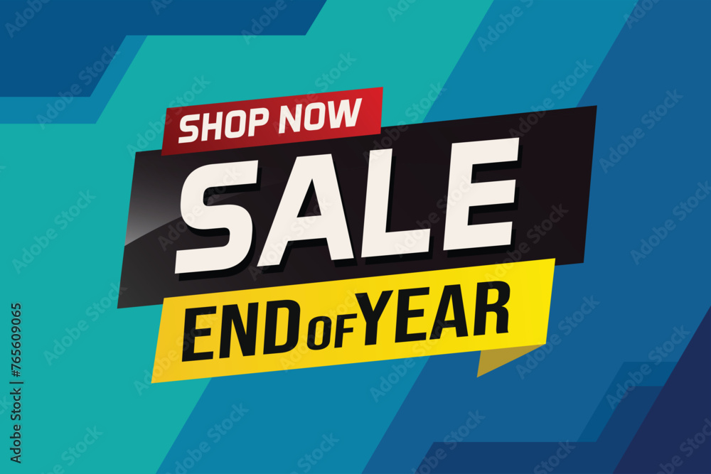 End of year Sale word concept vector illustration with lines and 3d style, landing page, template, ui, web, mobile app, poster, banner, flyer, background, gift card, coupon, label, wallpaper

