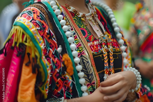 Festive Cultural Attire: Showcase the beauty of traditional cultural attire during a festive event or ceremony.

