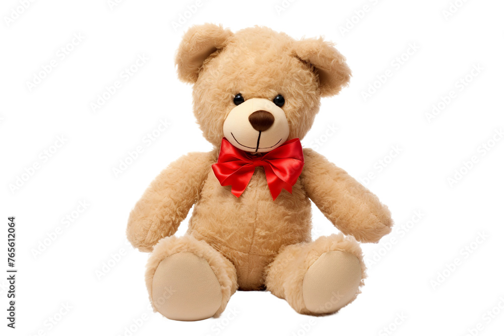 Obraz premium toy plush bear isolated on white background