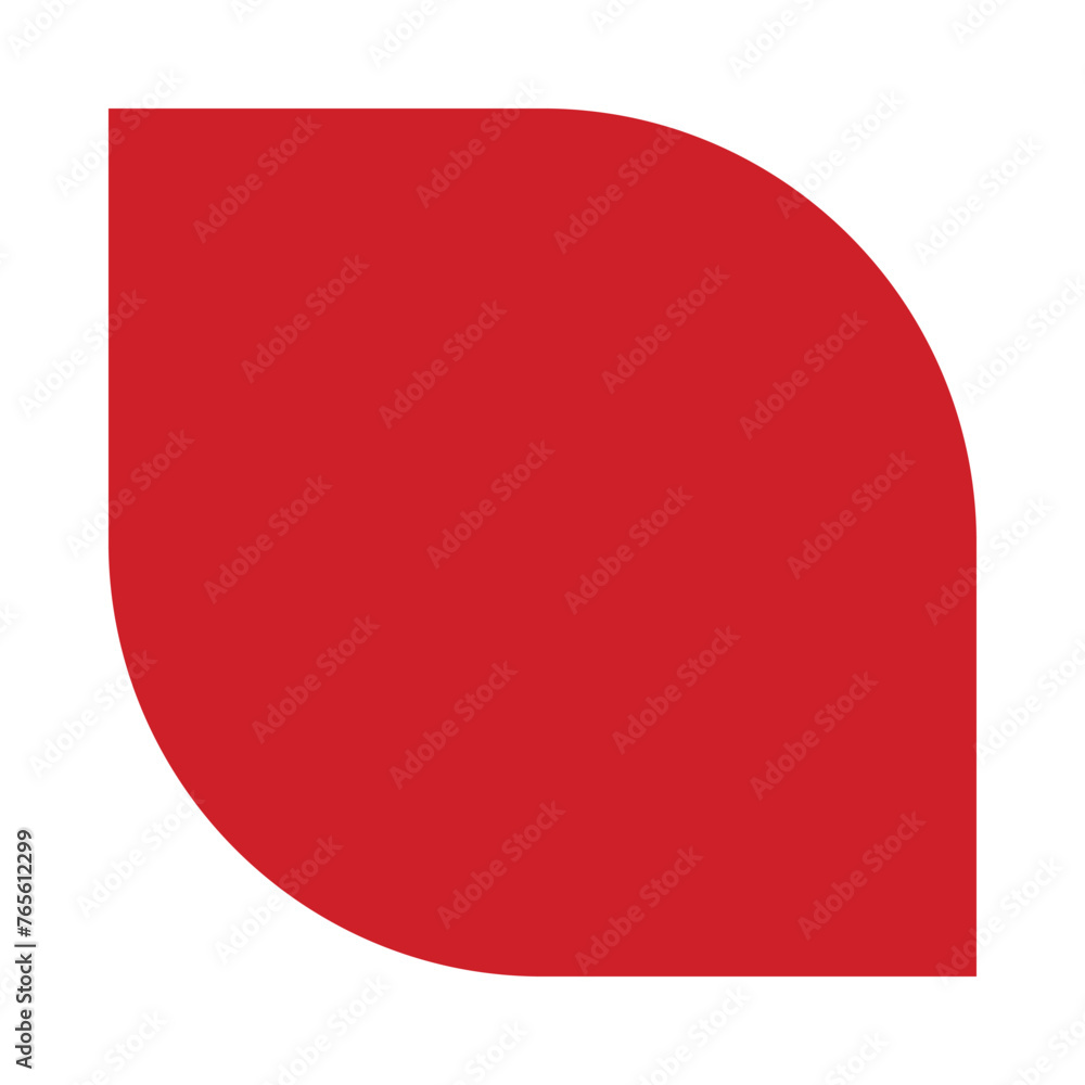 Two Corner Circle Leaf Red Icon Two Corner Circle Leaf Red Icon