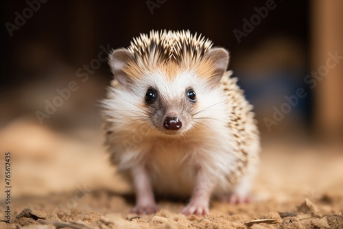 Full-Bodied Photograph of an Adorable Hedgehog on White Background  
