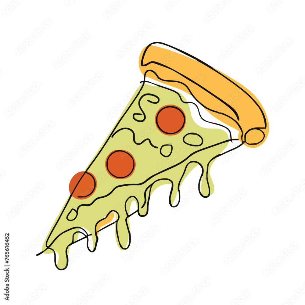 drawing illustration of a pizza drawing illustration of a pizza