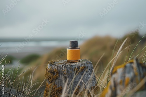 (Mockup) Winter Aesthetic Skincare Product with Dry Plants