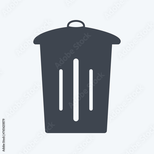 Icon Garbage Bin. suitable for Home symbol. glyph style. simple design editable. design template vector. simple symbol illustration