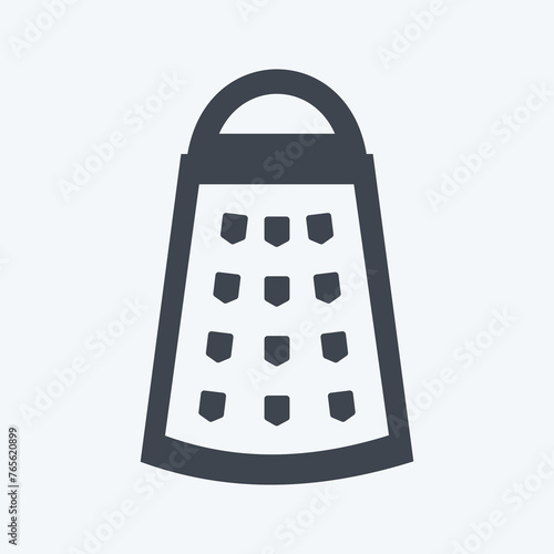 Icon Grater. suitable for Home symbol. glyph style. simple design editable. design template vector. simple symbol illustration