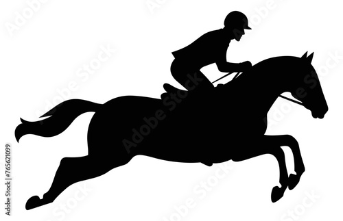 Eventing horse Silhouette vector isolated on a white background  Racing Horses black clipart