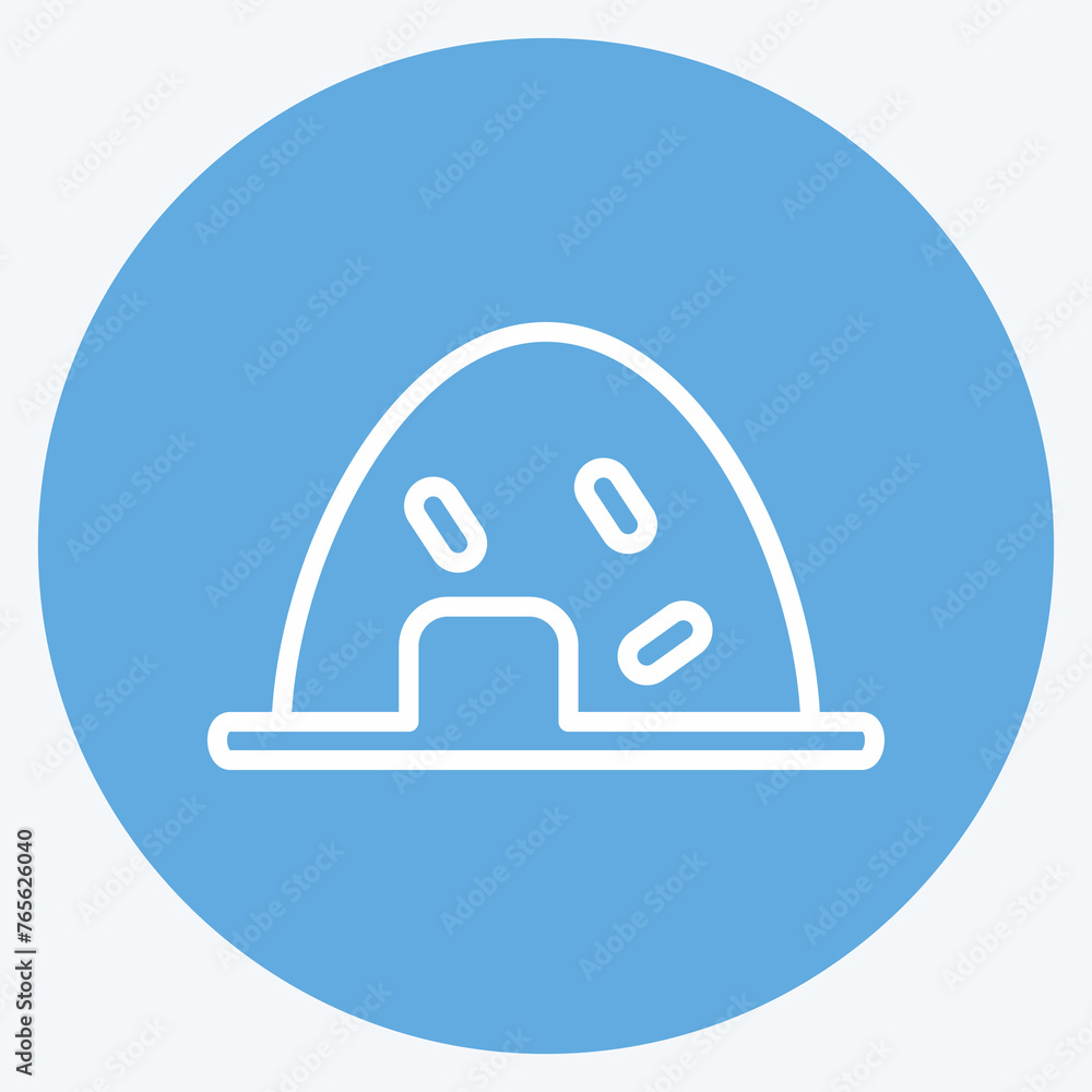 Icon Hay. suitable for Garden symbol. blue eyes style. simple design editable. design template vector. simple symbol illustration Icon Hay. suitable for Garden symbol. blue eyes style. simple design editable. design template vector. simple symbol illustration