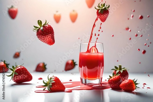 strawberry juice splash