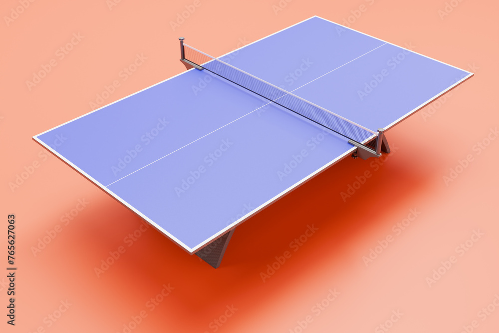 Table tennis, ping pong on isolated background. 3D rendering