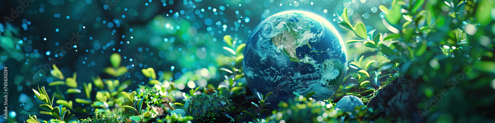 Earth Day: Celebrating Global Environmental Awareness - obrazy, fototapety, plakaty 