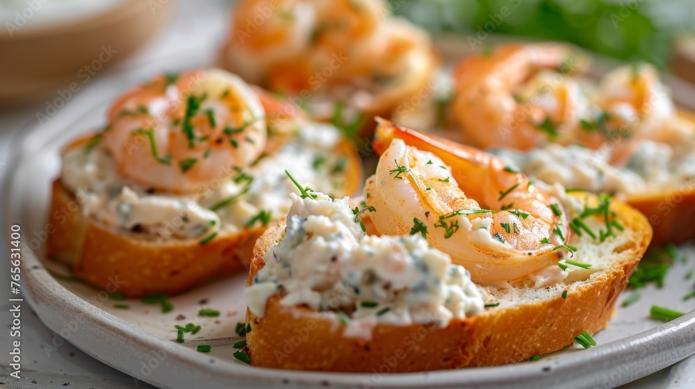 Baked with shrimp, bread and cheese Baked with shrimp, bread and cheese